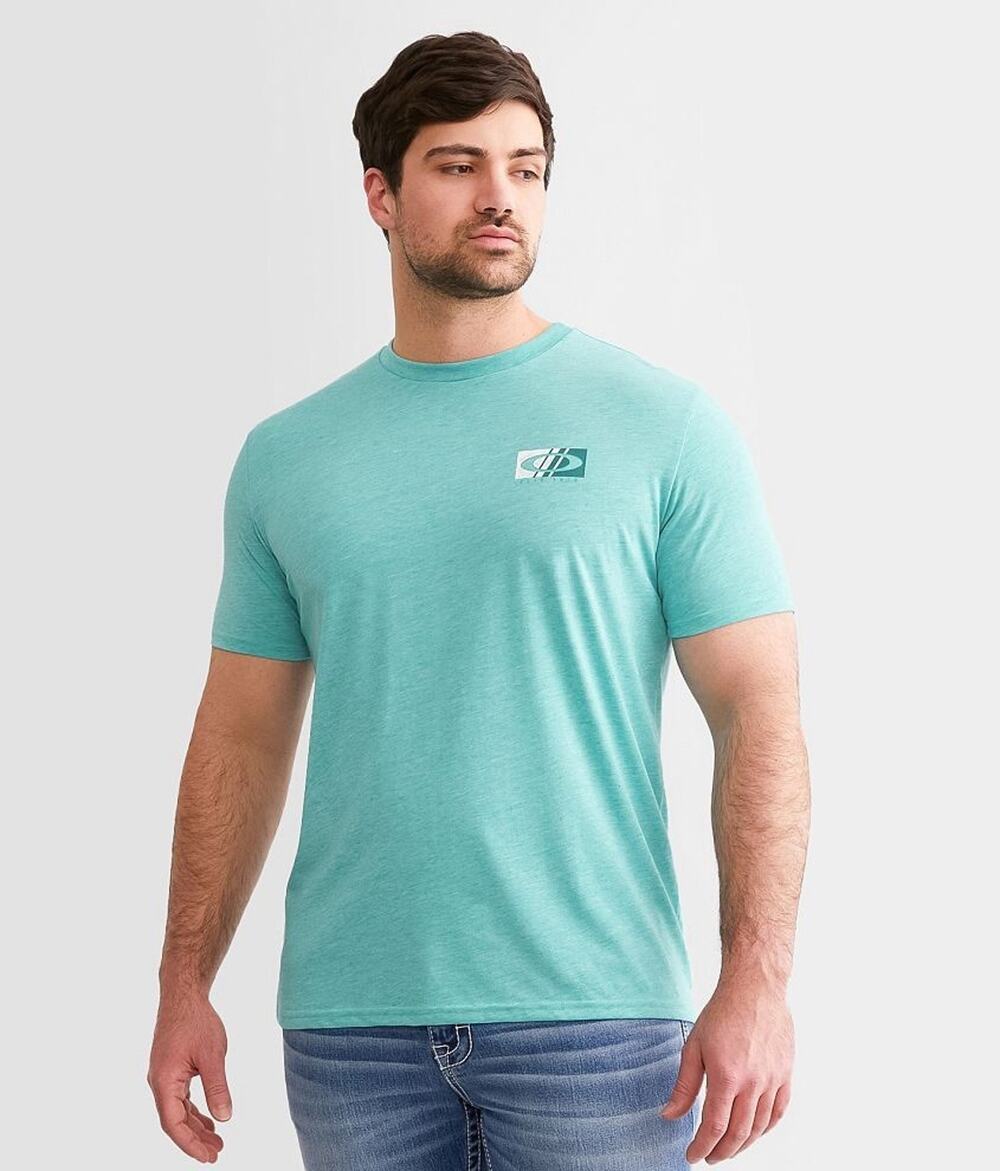 Oakley Buckle Exclusive Hydrolix T Shirt Mens XL Green Linear Fade Ellipse Tee